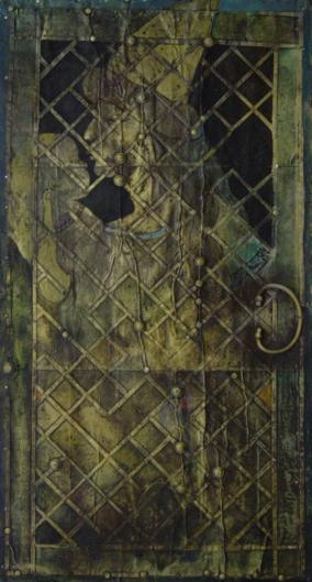 Голубцов Е.Г. Сююмбике 1995. Дерево, масло, смешанная техника