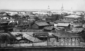 Панорама со Стефановской колокольни в сторону Троицкого собора, начало XX в.