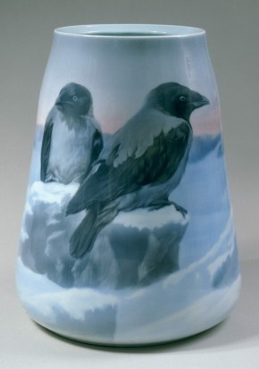 Ваза "Птицы на снегу"