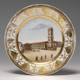 Тарелка с видом на Городскую думу в Санкт-Петербурге