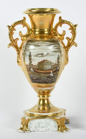 Ваза с композицией "Вид Биржи"