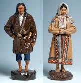 Ostyak. Statuette. Ostyak Woman. Statuette. Peoples of Russia Series