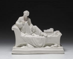 Чернильный прибор с крышкой «А. С. Пушкин за работой»