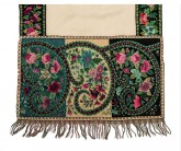 Шарфа с концами разного рисунка и колорита