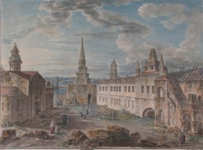 Москва. Вид Боровицких ворот (Вид в Кремле у Боровицких ворот)