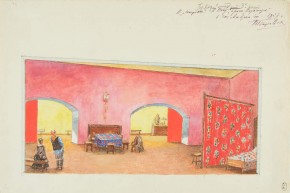 В Мокром. Эскиз декорации к спектаклю по роману Ф.М.Достоевского "Братья Карамазовы"