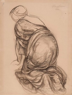 Женщина, стоящая на коленях