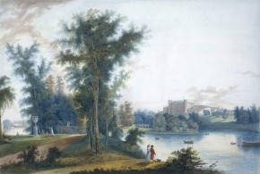 Гатчина. Вид на Гатчинский дворец с Длинного острова