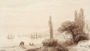 Вид на Феодосию с западного берега бухты