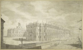 Зимний дворец вниз по Неве