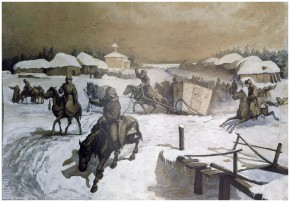 Вешний поезд царицы на богомолье при царе Алексее Михайловиче