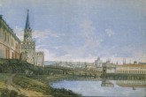 Москва. Вид от Троицких ворот на Кутафью башню и дом Пашкова