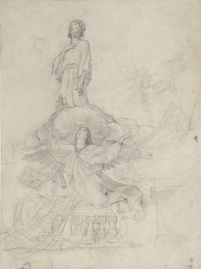 Святой Алексий на облаке, поддерживаемом ангелами