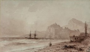 Вид на Генуэзскую крепость с берега селения Судак