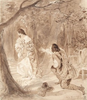 Любовная сцена в парке