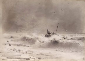 Морской пейзаж с чайками