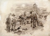 Разграбленный караван («Затихло все… Теснясь толпой, / На трупы всадников порой / Верблюды с ужасом глядели…»)