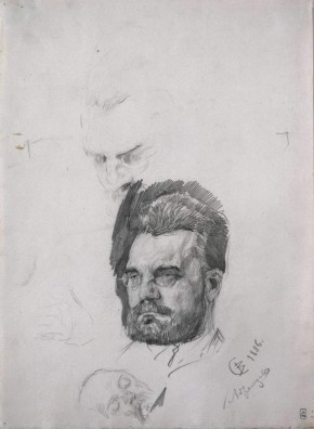 Портрет К. Д. Арцыбушева. Лицо К. Д. Арцыбушева (Беглый набросок). С. И. Мамонтов (Беглый набросок)