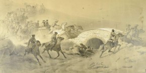 Войска на дороге из Севастополя в село Чоргун