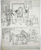 Карикатура на модного художника. Карикатура на преподавание в Академии художеств