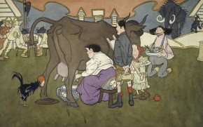 Идиллия. Карикатура на М. К. Тенишеву и представителей «Мира искусств»