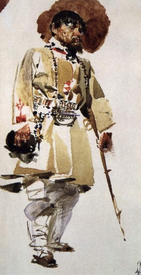 Натурщик в саамском костюме