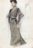 Эскиз концертного платья для Надежды Забелы-Врубель