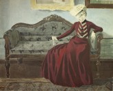 Портрет женщины в красном