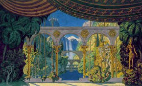 Сады Черномора. Эскиз декорации IV действия оперы М. И. Глинки „Руслан и Людмила"