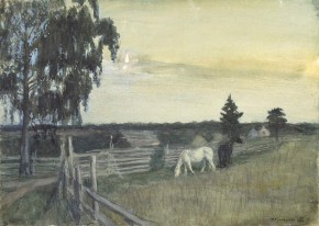 Пасущиеся лошади