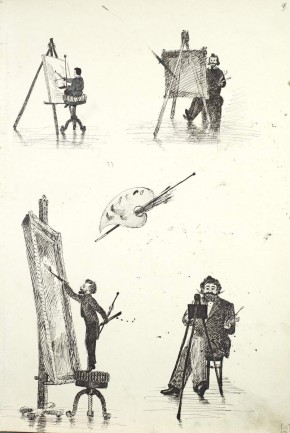 Художник, пишущий картину