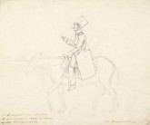 П. А. Федотов, отправляющийся верхом в Парголово на этюды