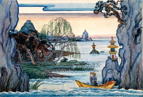 Эскиз декорации к опере с танцевальными интермедиями «Соловей»