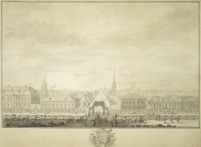 Вид Невской перспективой дороги от Адмиралтейских триумфальных ворот к востоку