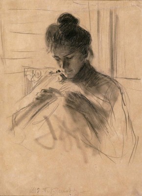 Портрет Ю. Е. Кустодиевой