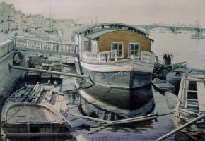 Петербург. Вид на Неву и Николаевский мост