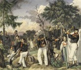 Бивуак лейб-гвардии Гренадерского полка (Установка офицерской палатки)