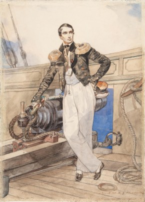 Портрет В. А. Корнилова на борту брига «Фемистокл»