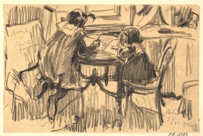 Атя и Лёля рисуют (А. А. Бенуа и Е. А. Бенуа)