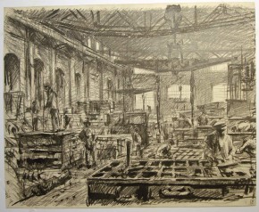 В литейной мастерской. Ленинградский металлический завод