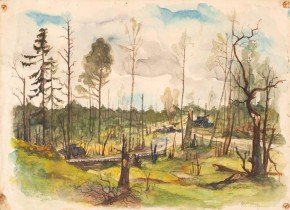 Немцы отступили. Ленфронт 11/VI 42. Ленфронт