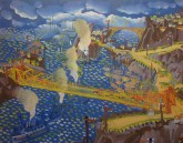 Приморский город (голубой)