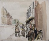 У газетного киоска. Весна 1942 года