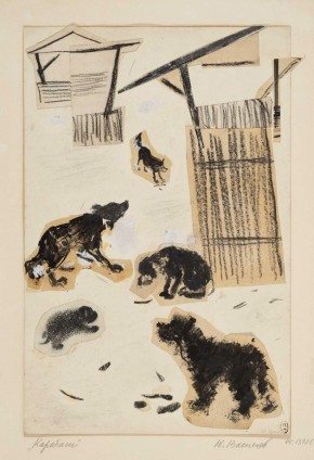 Эскиз иллюстрации к повести В. В. Бианки «Карабаш»