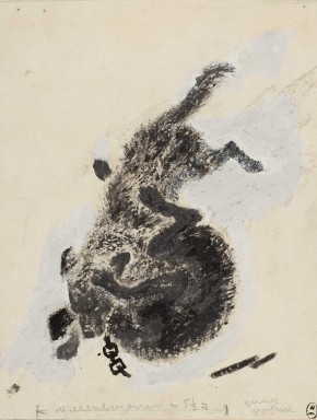 Эскиз иллюстрации к повести В. В. Бианки «Карабаш»