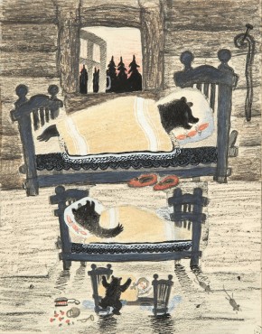 В медвежьей спальне.