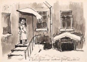 У входа в бомбоубежище