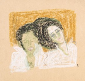 Набросок к картине «А. С. Пушкин и А. П. Керн»