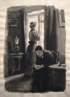 В Славянском Базаре. Иллюстрация к рассказу А. П. Чехова «Дама с собачкой»