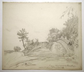 У стен Святогорского монастыря и дорога в село Михайловское